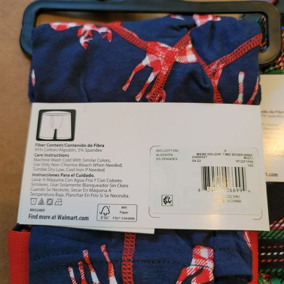 Men's Christmas Boxer Shorts Stocking Stuffer Gift Set of 4 Small 28-30 DH3204 - Picture 6 of 6